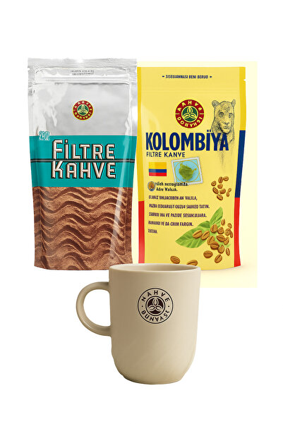 Kahve Dünyası Kahve Dünyası 2’li Filtre Kahve Seti (250g Filtre Kahve + 250g Kolombiya) Fincan Hediyeli