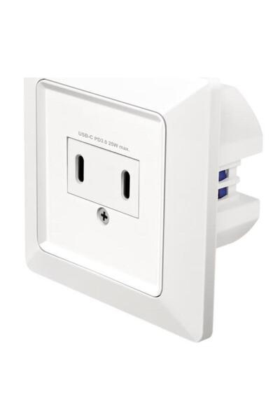 LogiLink Priza PA0332, 2xUSB-C PD 3.0 25W, IP20 (Alb)