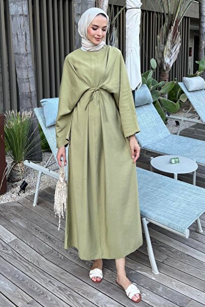 Genel Markalar DİDEM Kruvaze Bağcık Detaylı Elbise