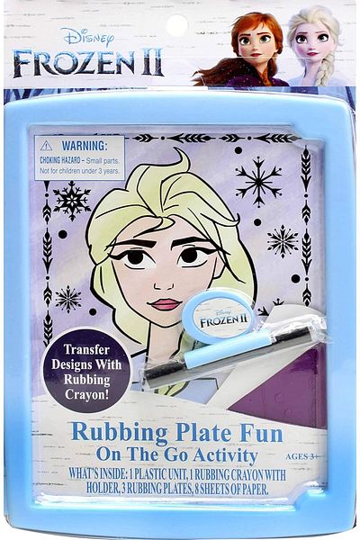 Disney Frozen Rubbing plate Fun On The Go Activity With 3 Rubbing Plates & 8 Sheet Of Paper