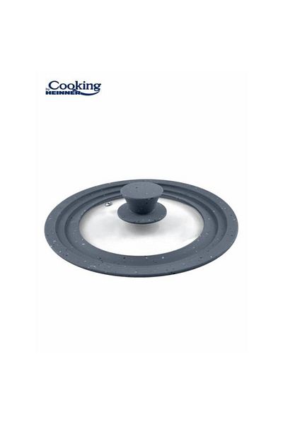 Heinner Glass lid HR-AER-16D20G with silicone edge adjustable in 3 sizes 16/18/20 cm (Gr