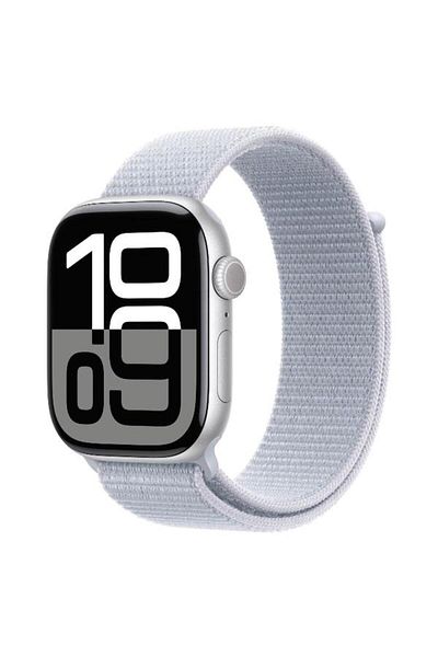 Apple Smartwatch Watch 10 GPS Cellular, Silver Aluminium Case 46mm, LTPO OLED Display, 64GB, Textile