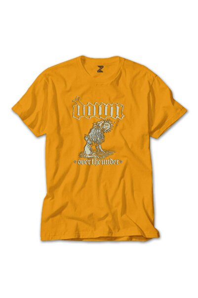 Megstill Μπλουζάκι Down iii Over The Under σε κίτρινο χρώμα, μέγεθος L