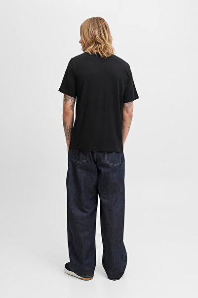 Jack & Jones Ανδρικό μπλουζάκι με εμπριμέ λογότυπο στο στήθος - Brandy