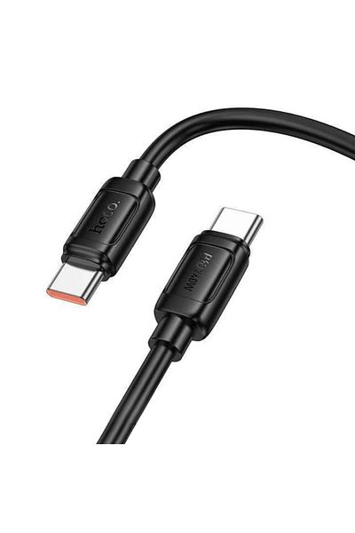 REDz Accessories Hoco X115 Data Cable, Type-C to Type-C, Compatible with iPhone 15/16 and Android, Fast 240W, Black