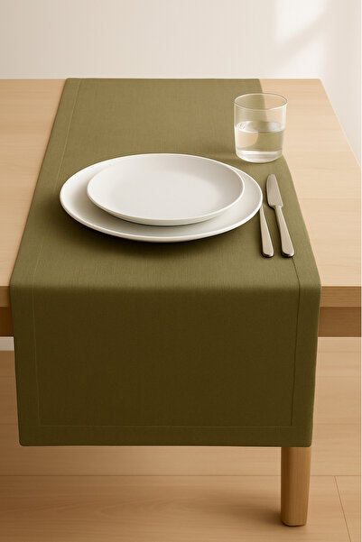 Luvora Home Runner din lenjerie din seria Nova - kaki