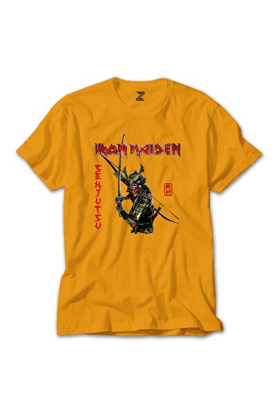 CrowsGate Tricou Iron Maiden Senjutsu Colorat Culoare Galben Mărimea XS