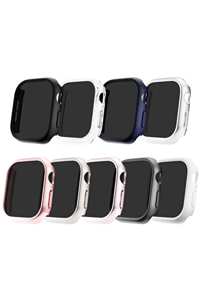 REDz Accessories Privacy Case for Apple Watch, Hard Bumper, Glass Cover, Starlight - 46mm Series 10