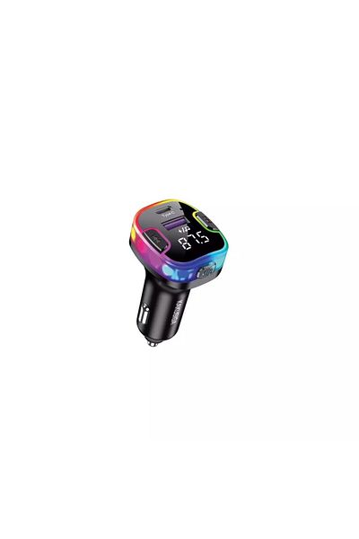 REDz Accessories Car FM Modulator with Bluetooth 5.3, Ambient LED, Fast 3.1A, MP3 Playback, USB & TF