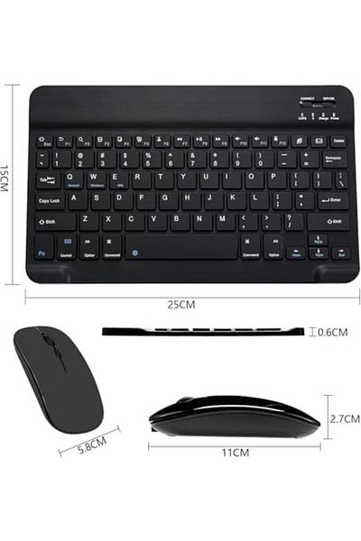 Shopi NEW Ultra-Slim Bluetooth Keyboard and Mouse Combo Rechargeable Portable, Wireless Keyboard Mouse Set