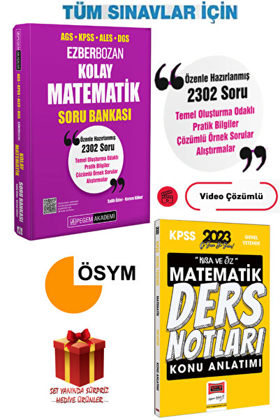 Pegem Akademi Yayıncılık Pegem AGS KPSS ALES DGS Ezberbozan Kolay Matematik S...