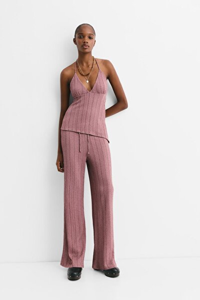 Pull & Bear Asimetrik bambula top