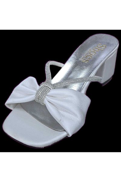 Best Group New Season Low Heeled Satin Stone Slippers