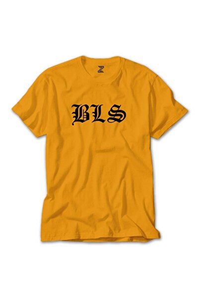 Megstill Tricou colorat Black Label Society BLS Culoare galbenă Mărimea S