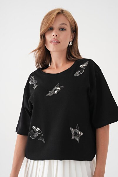 Yumey Basic Plain Collar Piece Bsn T-Shirt