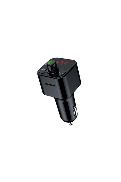 REDz Accessories Car FM Modulator, X-Start CC085, Bluetooth 5.0, 2x USB, TF Card Slot, LED Display