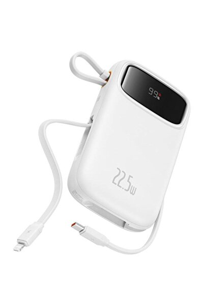 Baseus Qpow 2 External Battery, 20000 mAh, 1 x USB, 2 x USB-C, 22.5 W, Display, Integrated USB-C & L