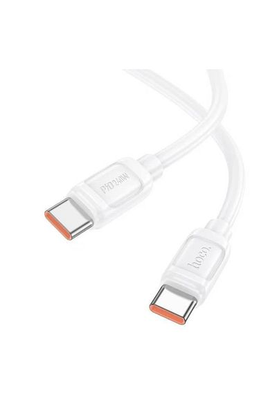 REDz Accessories Hoco X115 Data Cable, Type-C to Type-C, Compatible with iPhone 15/16 and Android, Fast 240W, White