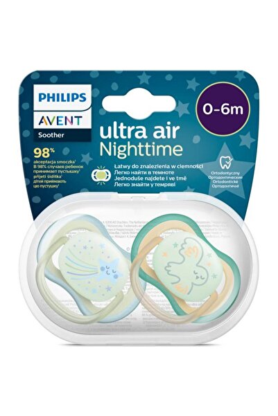 Philips Avent Set de 2 suzete Philips Avent SCF376/18 Ultra Air NightTime (0-...