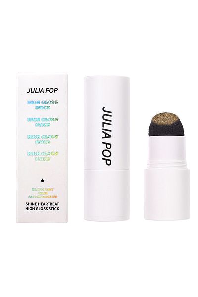 JULIA POP High Gloss Stick, Shimmer Luminizer Waterproof Non Greasy Highlighter Stick for Face Body