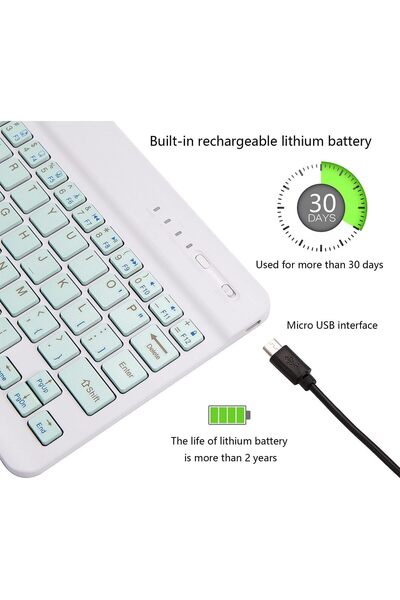 Generic Ultra-Slim Bluetooth Keyboard Portable Mini Wireless Keyboard Rechargeable