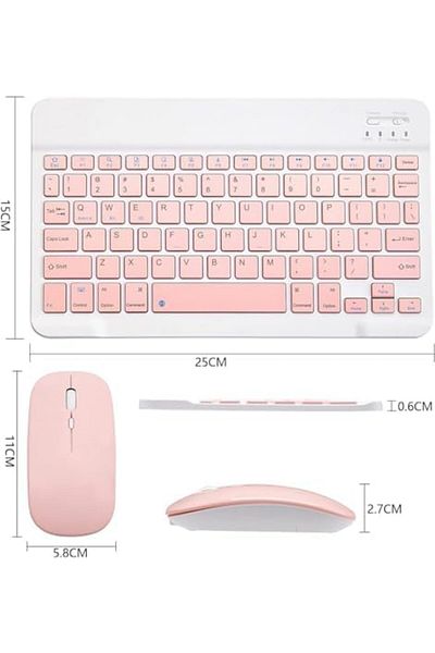 Shopi NEW Ultra-Slim Bluetooth Keyboard and Mouse Combo Rechargeable Portable Wireless Keyboard Mouse Set