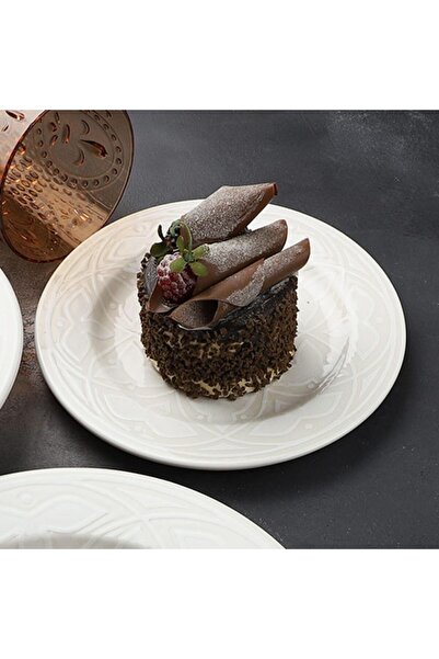 Kosova Pst-0041 Yuv.Pasta Plate 20 cm Cream Decor