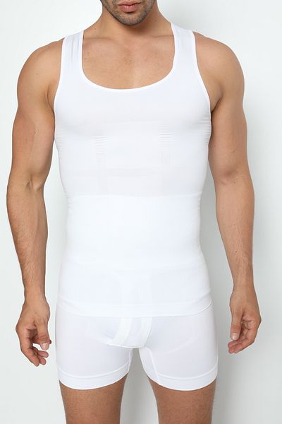 Craftique Form Angel Men's White Slim'N Lift Corset Body Shaping Underwear for Gathering and Slimming