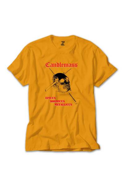 CrowsGate Μπλουζάκι Candlemass Epicus Doomicus Metallicus σε κίτρινο χρώμα, μ...
