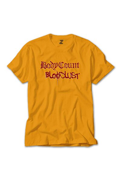 CrowsGate Tricou colorat Body Count Bloodlust, culoare galbenă, mărimea XL