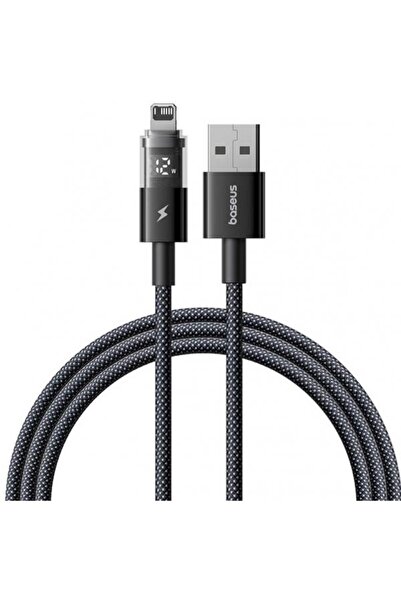 Baseus Cablu de date și încărcare USB-A la Lightning Display 2, 18W, 2m, negru
