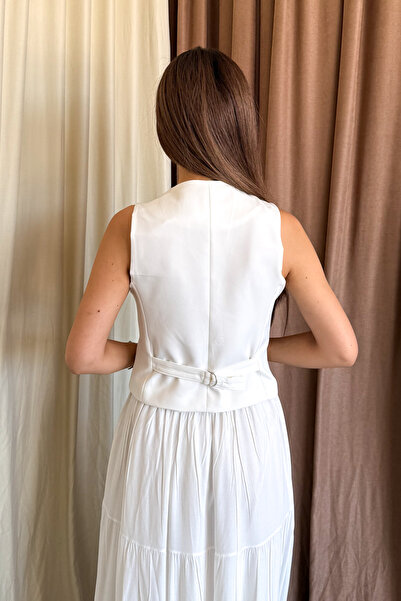 ModaPlaza Women's Back Belted Vest 6796