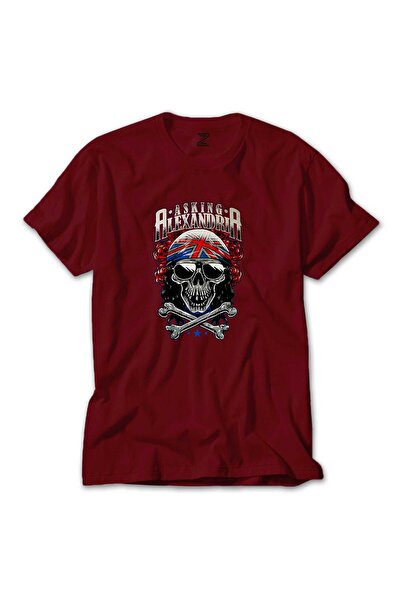 CrowsGate Μπλουζάκι Asking Alexandria με σχέδιο κρανίου, πολύχρωμο, κόκκινο χ...