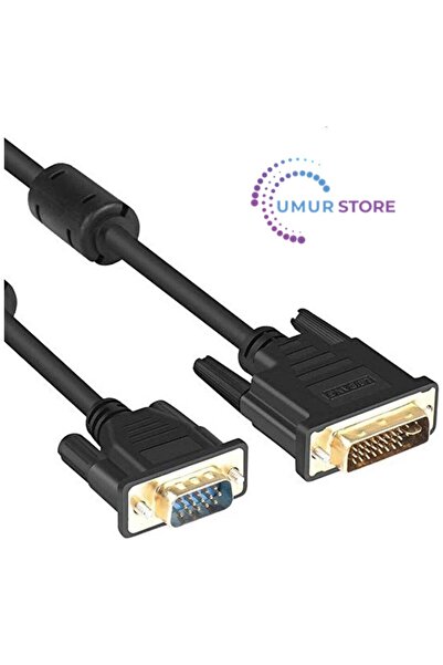 Herz 3m Metre 24+5 DVI To VGA Kablo - Altın Uçlu DVI VGA Kablo