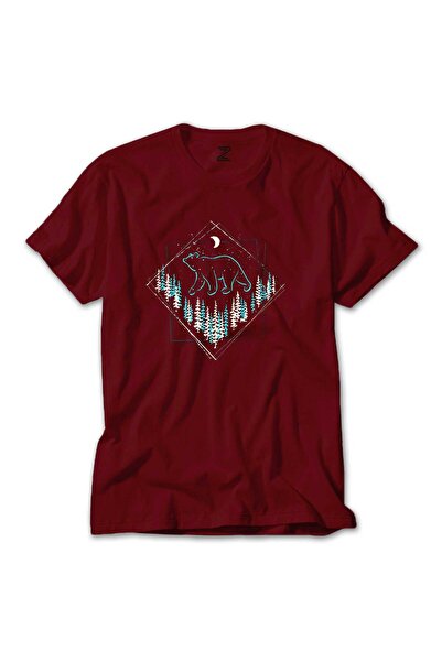 Megstill Tricou colorat Bear Constellation, culoare roșie, mărimea XL