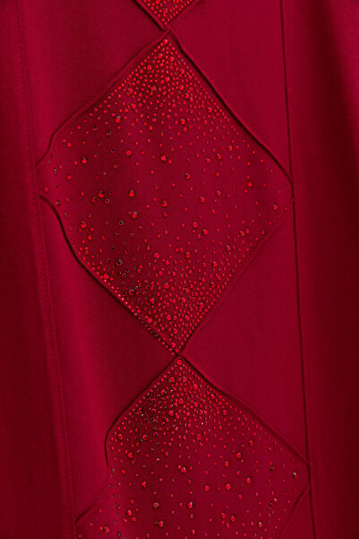 Nihan Büyük Beden Penye Bluz Bordo