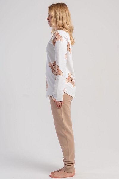 VİENETTA Cotton Women's Long Sleeve Pajamas Suit, 502168