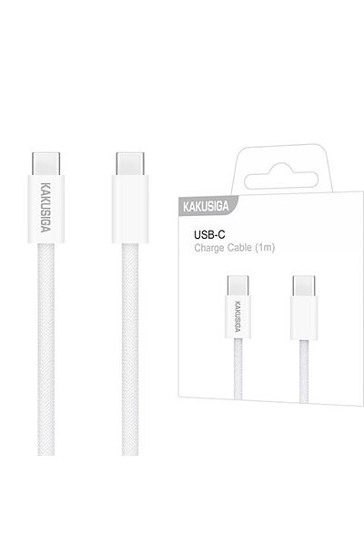 REDz Accessories KSC-977 Data Cable, Type-C to Type-C, Compatible with iPhone 15/16 and Android, Fast 60W, White