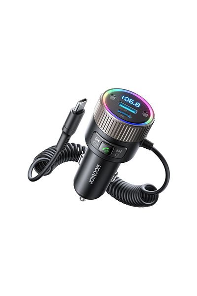 REDz Accessories Joyroom JR-CCB02 Car Modulator, 60W, Bluetooth 5.3, USB-C PD + USB-A QC 3.0 Fast Charging