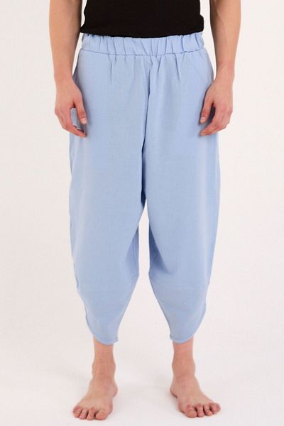 RELAXL 100% Cotton Baby Blue Unisex Modern Baggy Yoga Meditation Wear