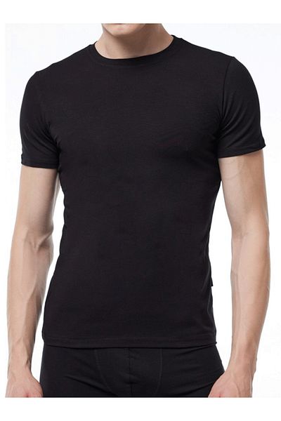 LİNOTTİ Men's 0 Collar Short Sleeve T-Shirt 1301