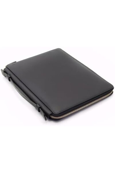 chase plus Leather Portfolio Padfolio with Zipper, Important File Document Organizer Case, Folders w