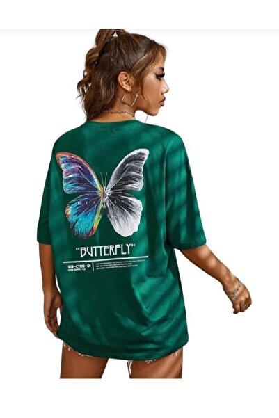 KOZİA OUTDOORS ženska majica sa leptirom Štampano okrugla kragna