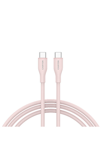 CANYON Cablu de date CNS-CC60SC10PS, 60 W, USB Type-C, 1m (Roz)