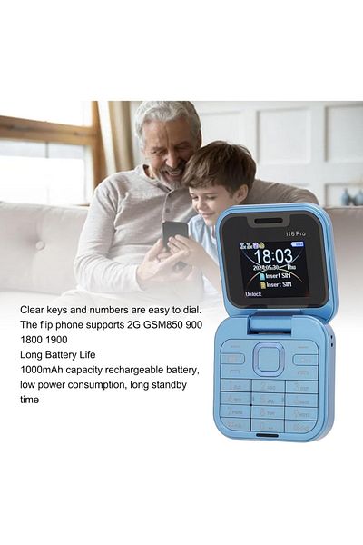 FOXMAG24 Mini mobile phone, dual screen, large buttons, flashlight, camera, 2×Nano SIM, music, radio