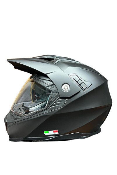 Sway X60 Solid Full Face Enduro Touring Adventure Kapalı Motosiklet Kaskı L Beden Siyah