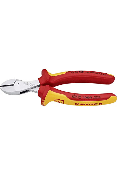 Knipex Клещи-резачки, изолирани дръжки 1000 V, хромирани, X-Cut, 160 мм