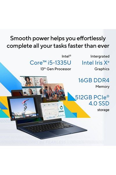 ASUS Vivobook 14Intel Core i516GB RAM512GB SSDIntel Shared Graphics14" FHD DisplayWindows 11 Home