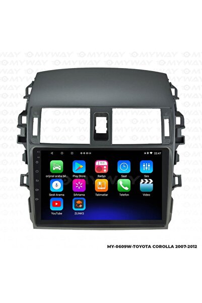 HALL BREATHE 12'' Android Multimedya Carplay, Corolla 2007-2012, Navigasyon E...