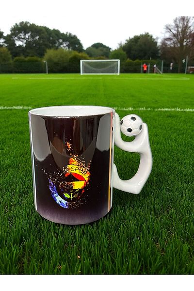 Marblestone Yellow Red Football Player Themed Trophy Cup – Special Design for Fans!
